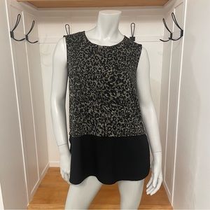 Apt 9 Black and Gray Leopard Blouse
